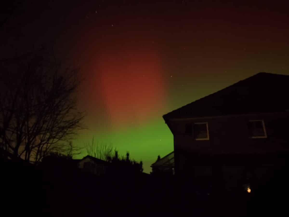 Polarlichter über dem Osnabrücker Land (20.01.2025)
