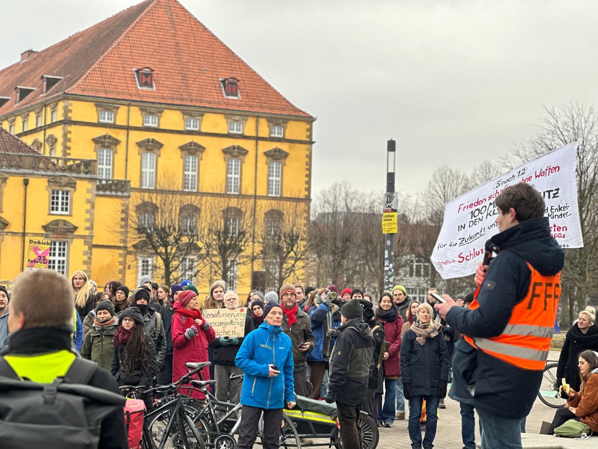 Fridays for Future am 14. Februar 2025. / Foto: Mika Lindenborn