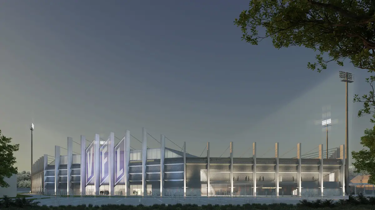 „Ziemlich, ziemlich geil“: VfL Osnabrück stellt Pläne für neue Bremer Brücke vor Schick: Visualisierung der neuen Bremer Brücke / Grafik: PPP/RAUM+