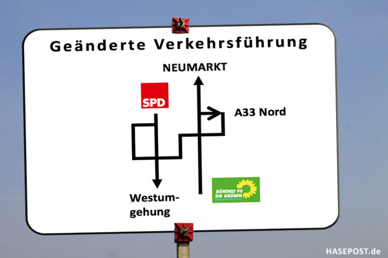 Geänderte Verkehrsführung