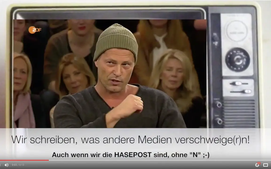 Til Schweiger im ZDF bei Markus Lanz über die HASEPOST aus Osnabrück