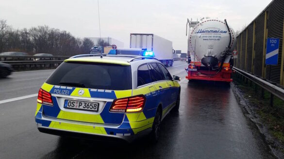 Unfall auf der Autobahn A1