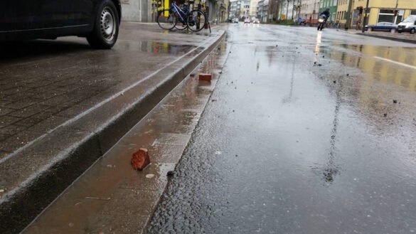 Bauschutt auf Osnabrücker Innenstadtstrassen