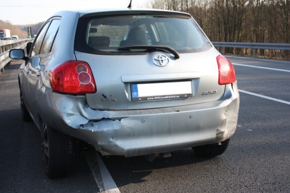 Zum Glück nur Blechschaden bei Unfall auf A30 bei Sutthausen
