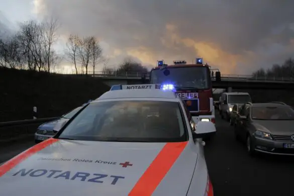 Unfall auf der Autobahn A33 bei Osnabrück