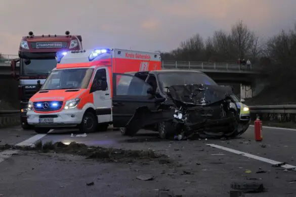Unfall auf der Autobahn A33 bei Osnabrück