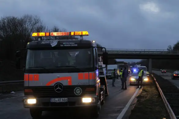 Unfall auf der Autobahn A33 bei Osnabrück