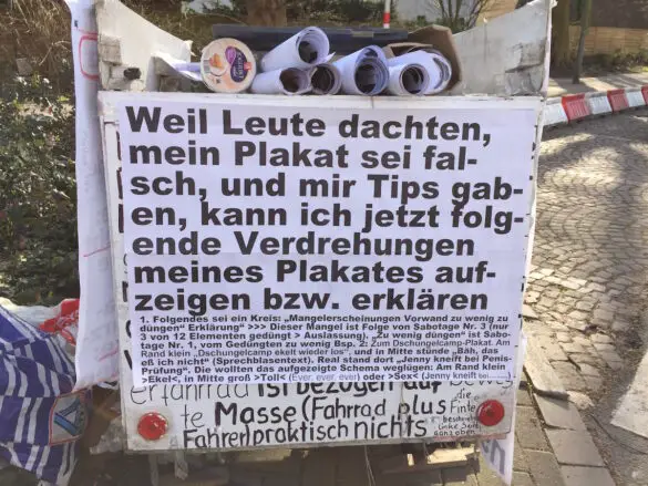 Plakatkunst in Osnabrück an der B68