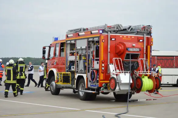 1.100 Helfer im Einsatz bei Notfallübung am Flughafen Münster/Osnabrück (FMO)