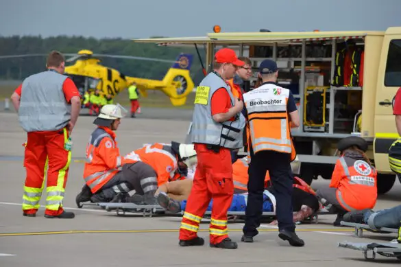1.100 Helfer im Einsatz bei Notfallübung am Flughafen Münster/Osnabrück (FMO)