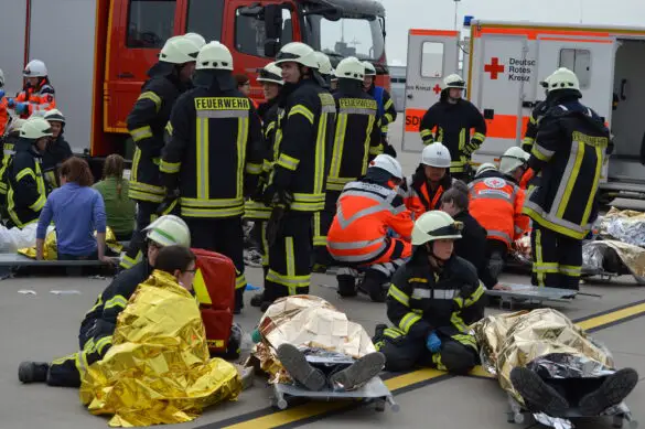1.100 Helfer im Einsatz bei Notfallübung am Flughafen Münster/Osnabrück (FMO)