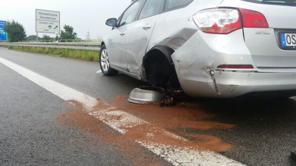 Unfall mit vier Verletzten auf der A33 in Höhe Osnabrück
