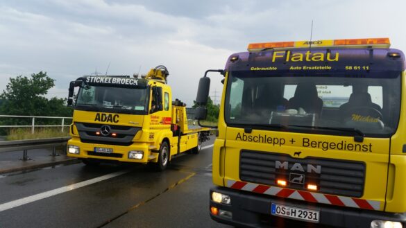 Unfall mit vier Verletzten auf der A33 in Höhe Osnabrück