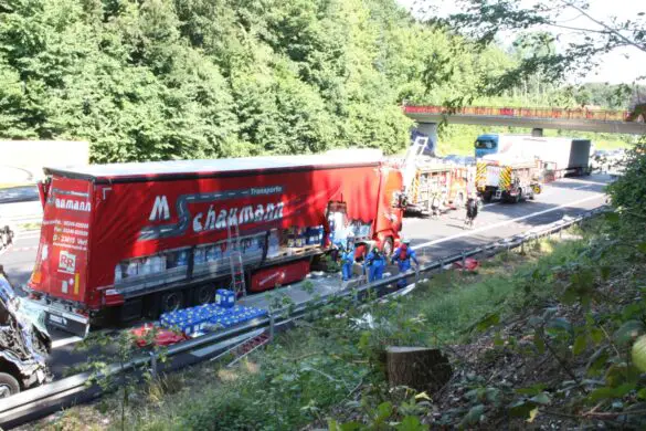 Gefahrgutunfall auf der Autobahn A30 bei Osnabrück