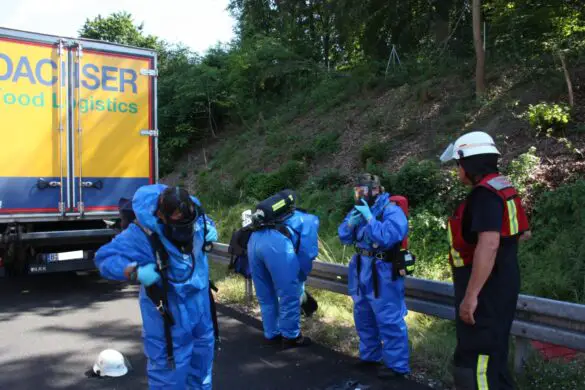 Gefahrgutunfall auf der Autobahn A30 bei Osnabrück