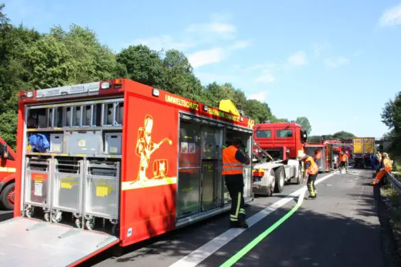 Gefahrgutunfall auf der Autobahn A30 bei Osnabrück