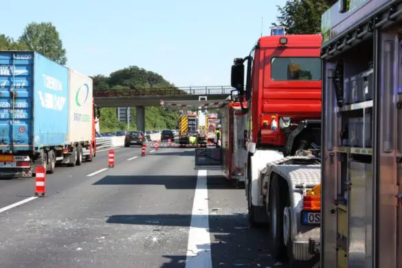 Gefahrgutunfall auf der Autobahn A30 bei Osnabrück