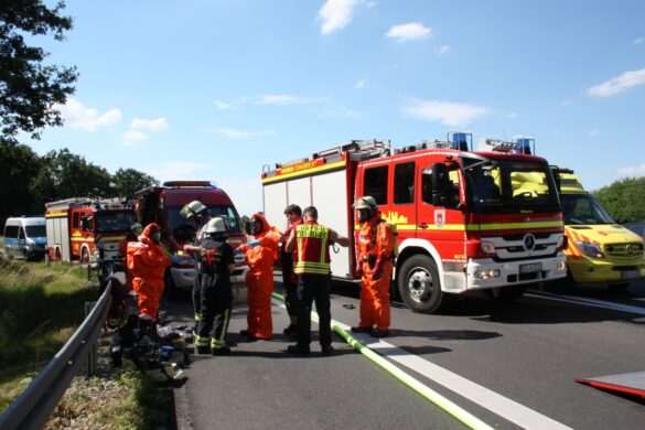 Gefahrgutunfall auf der Autobahn A30 bei Osnabrück