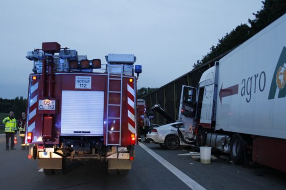 Schwerer Unfall auf der Autobahn A1 bei Osnabrück