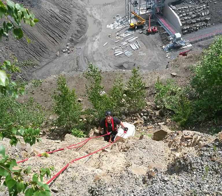 Höhenrettung der Feuerwehr Osnabrück am Piesberg