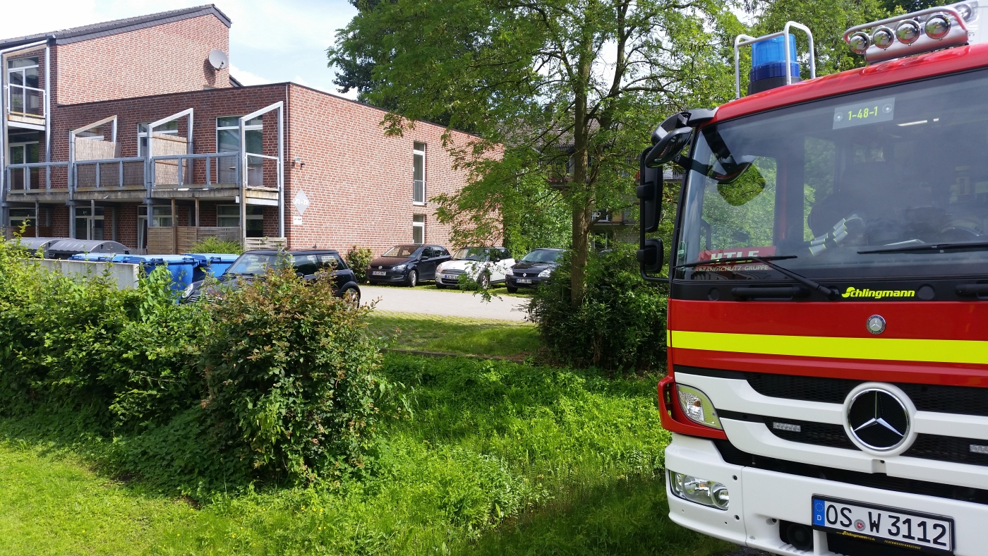 2016-07-13_Kleinbrand-Rauchmelder-Studentenwohnheim_001 Feuermeldung in Osnabrück-Wüste durch Heimrauchmelder