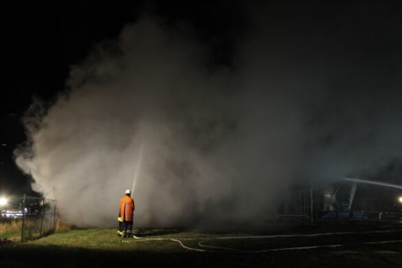 Vollbrand eines Neubaus in Melle bei Osnabrück
