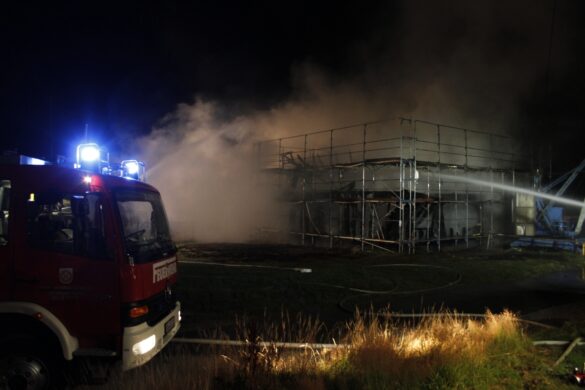 Vollbrand eines Neubaus in Melle bei Osnabrück
