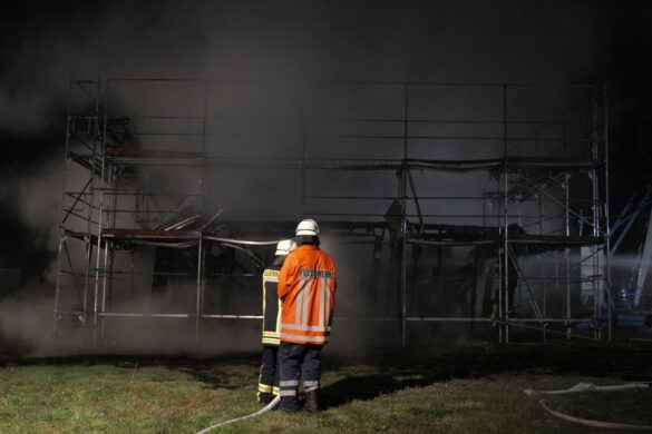 Vollbrand eines Neubaus in Melle bei Osnabrück