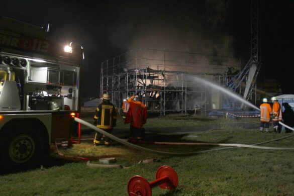 Vollbrand eines Neubaus in Melle bei Osnabrück