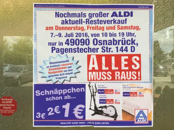 Resteverkauf Aldi Osnabrück