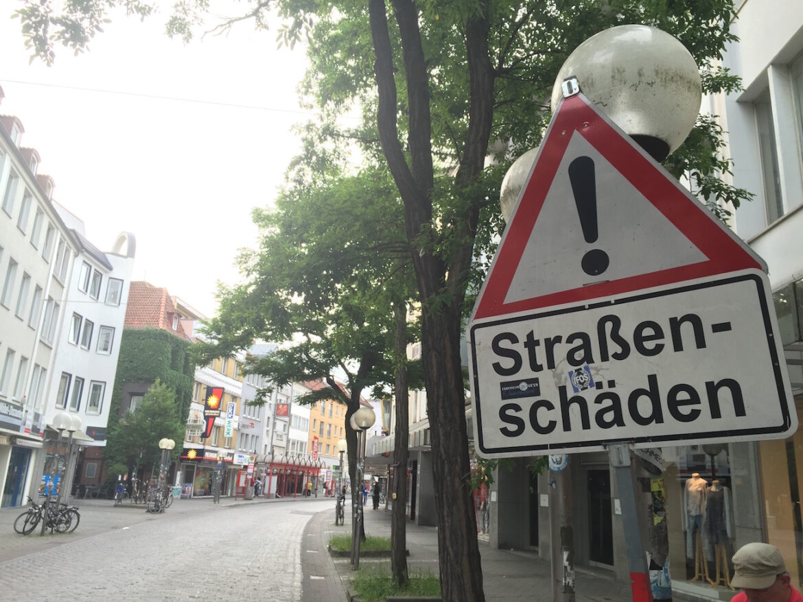 Straßenschäden Johannisstraße Osnabrück