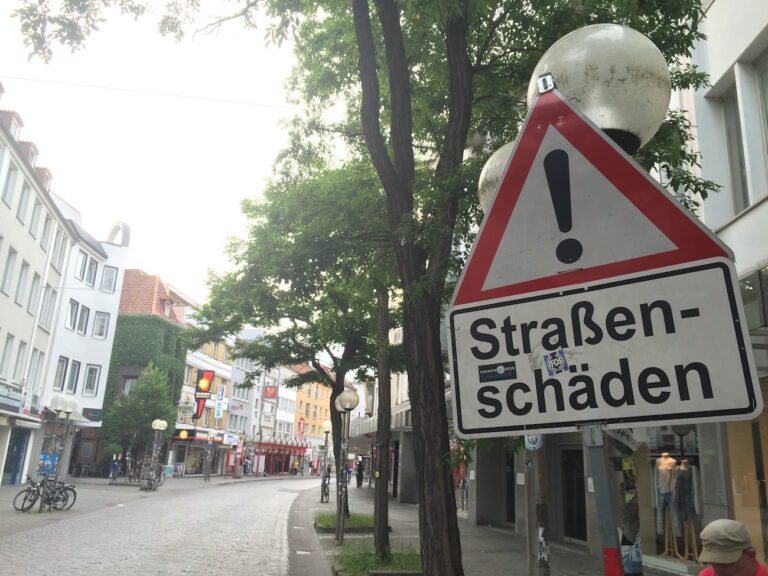 Straßenschäden Johannisstraße Osnabrück