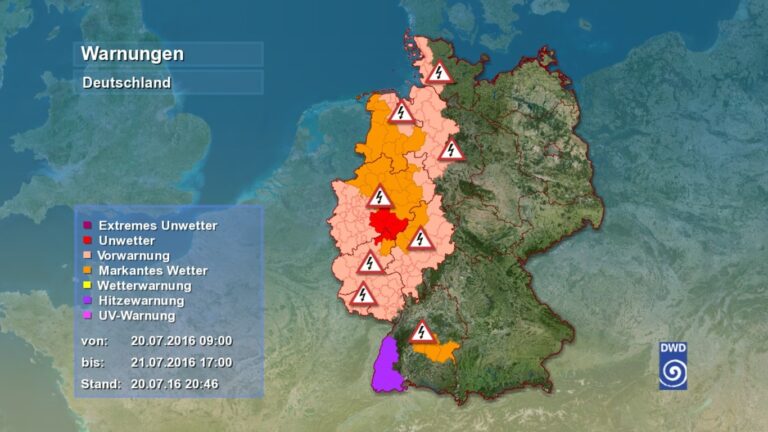Unwetterwarnung DWD