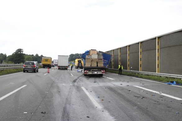Schwerer LKW-Unfall auf der A1 bei Osnabrück