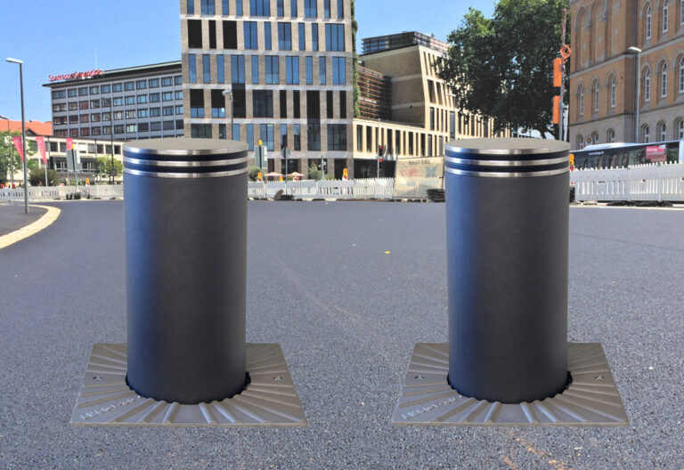 versenkbare Poller am Neumarkt in Osnabrück
