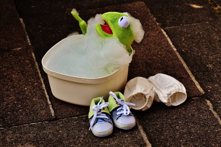 Kermit im Schaumbad
