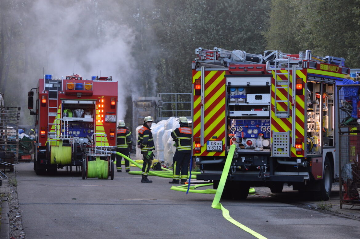 Feuer bei der Firma RAWIE in Osnabrück