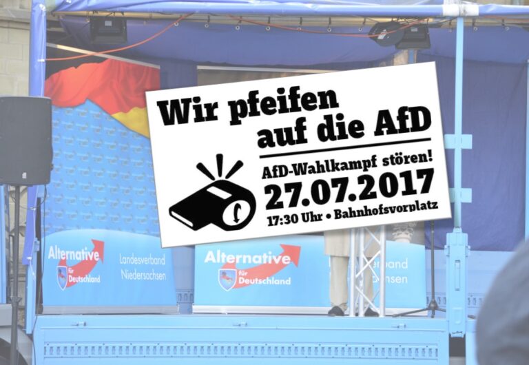 Pfeifen gegen die AfD