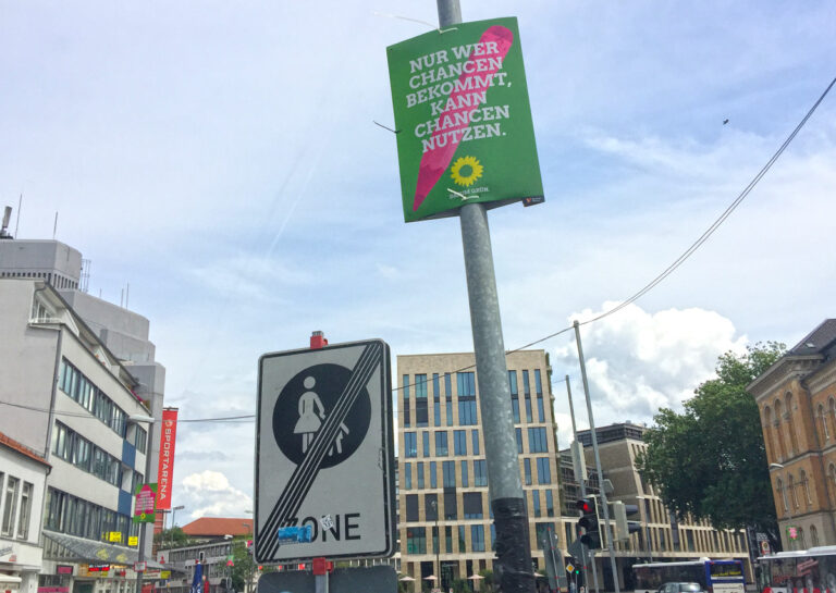 Wahlplakat, Grüne, Osnabrück, neumarkt