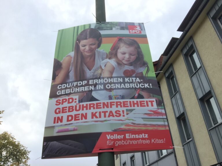 Wahlplakat KITA Gebühren, Osnabrück