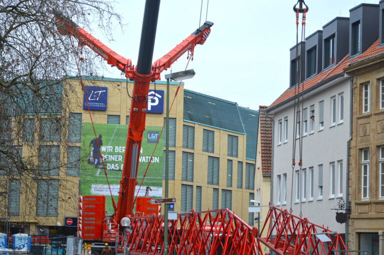 Sporthaus, L&T, Osnabrück, Baukran, MBN, Herrenteichstraße