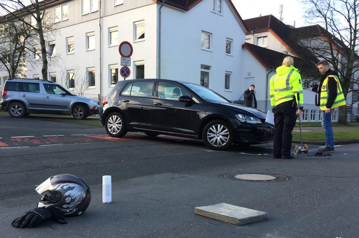 Motorradunfall, Osnabrück, Sedanstraße