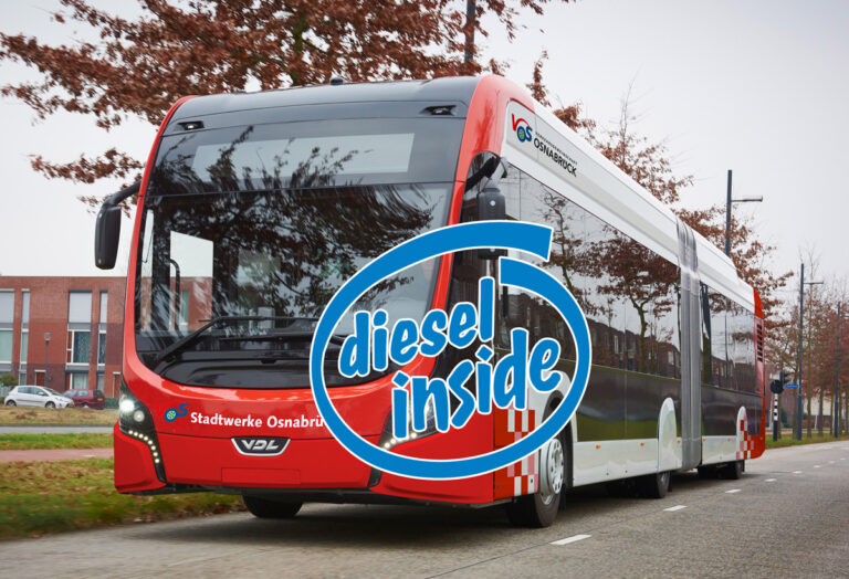Osnabrück, Elektrobus mit Diesel im Tank