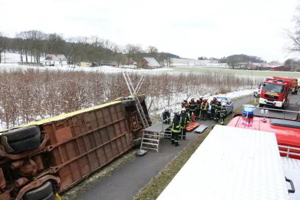 Unfall mit BUS und PKW - Alarmübung bei Bramsche (360°)