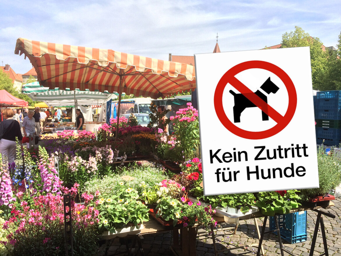 Hundeverbot auf dem Wochenmarkr