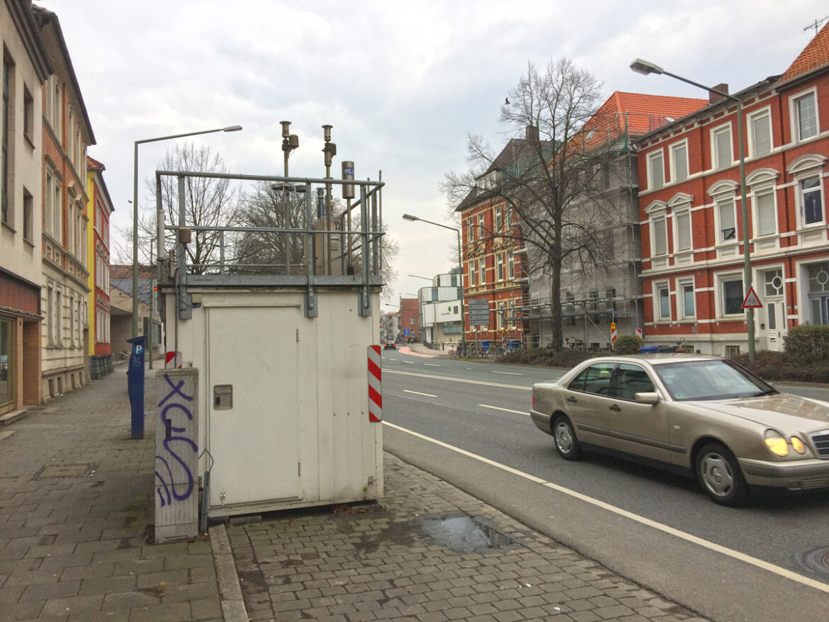 Messcontainer am Schlosswall in Osnabrück