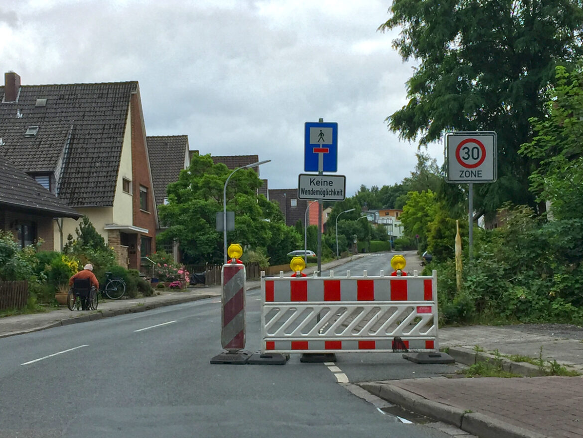 Gluckstrasse Sperrung Osnabrück