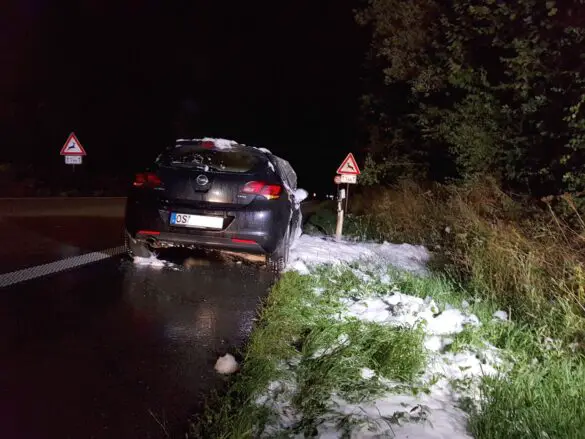 PKW brennt auf Autobahn A33 nahe Osnabrück aus