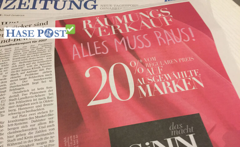 Räumungsverkauf Sinn Osnabrück