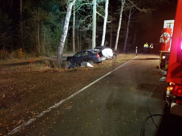 2018-11-27_Unfall-zwei-PKW-gegen-Baum-toedlich_Bohmte-Landkreis-Osnabrueck_009 Tödlicher Verkehrsunfall in Bohmte im Landkreis Osnabrück